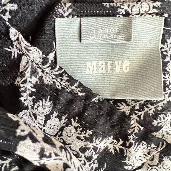 Maeve The Tessa Cold Shoulder Top In Black Size L - Picture 10 of 13